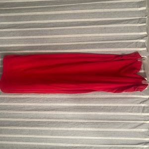 Tube top red dress